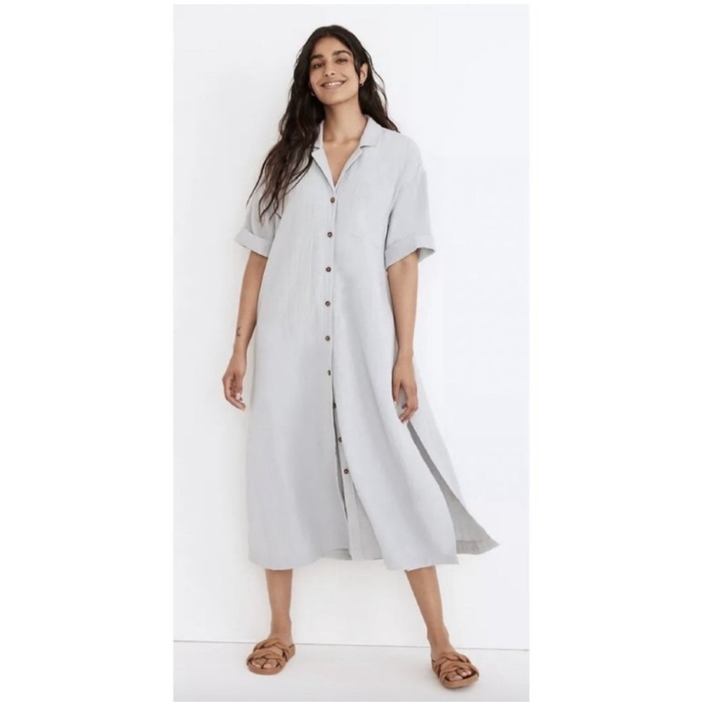 Madewell Lightestspun Coverup Maxi Shirtdress